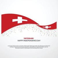 fondo de feliz día de la independencia de suiza vector