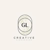 GL Initial Letter Flower Logo Template Vector premium vector art