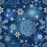 Beautiful Seamless Pattern of Snowflakes Background vector