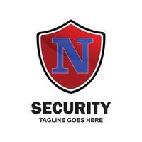 Alphabetical logo of security compnay and typography vector