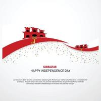 Gibraltar Happy independence day Background vector