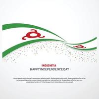 fondo de feliz día de la independencia de ingushetia vector