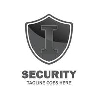 Alphabetical logo of security compnay and typography vector