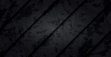 Black abstract textured grunge background wall with slanted stripes - Vector