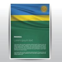 Rwanda flags design vector