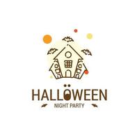 Happy Halloween design with typography and white background vector