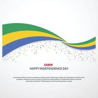 Gabon Happy independence day Background vector