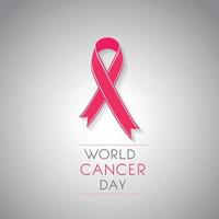 World cancer day design with elegent background vector