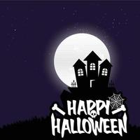 Happy Halloween scary Night background vector