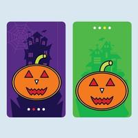 Happy Halloween invitation design with pumpkin vector