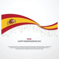 fondo de feliz día de la independencia de españa vector