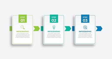 plantilla de diseño infográfico vectorial con 3 opciones o pasos vector