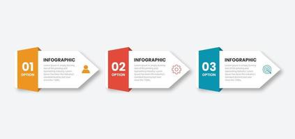 Vector infographic design template with 3 options or steps