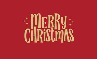 Merry christmas, lettering typography isolated. Vector holiday message element with sparks.