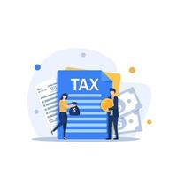 Paying taxes concept. Government and State taxes vector