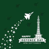 vector de diseño del día de la defensa de pakistán