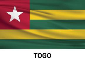 Togo flag design vector