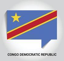 vector de diseño de la bandera de la república democrática del congo