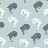 Cute animal character pattern suitable for wallpaper vector