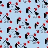 Cute animal character pattern suitable for wallpaper vector