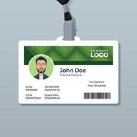 plantilla de tarjeta de identidad simple vector