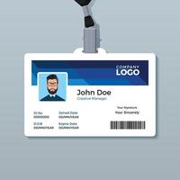 Office ID Badge Design Template vector