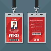 Press ID card design template vector