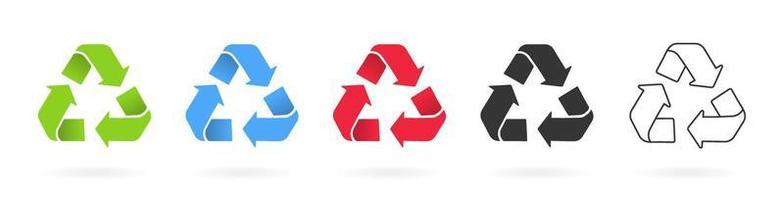 3d recycle and recycling icon. Refresh, rotate, rotation, arrow, reload, renewal, recovery, recuperation symbol sign push button for packaging, website, nature, ui ux. vector
