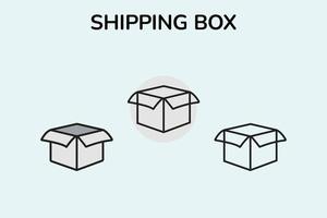 Shipping box, Shipping box icon, Shipping box Doodle vector