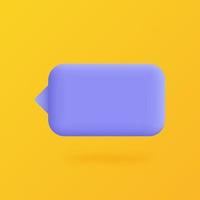 3D speech bubble icons. Minimal blank 3d chat boxes sign. 3d vector illustration.