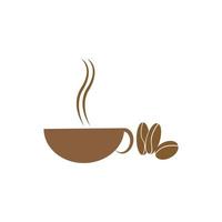 icono de vector de plantilla de logotipo de taza de café - vector