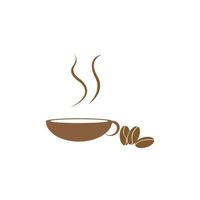 icono de vector de plantilla de logotipo de taza de café - vector