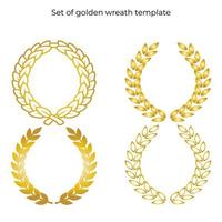 Gold wreath element illustration template. Luxury and royal design element. Vector eps 10.