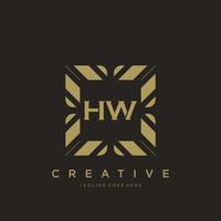 HW initial letter luxury ornament monogram logo template vector