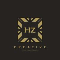 HZ initial letter luxury ornament monogram logo template vector