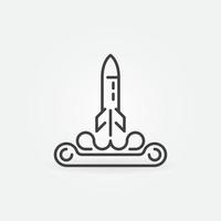 Missile launch vector concept icon in thin line style