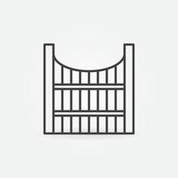 Modern Wooden Fence outline vector concept icon