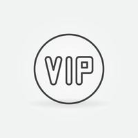 VIP Circle vector concept icon in thin line style