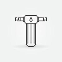 Main Water Filter vector concept icon in outline style
