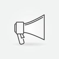 Megaphone vector concept icon in thin line style