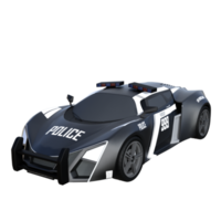 renderização em 3d de carro de polícia png