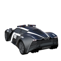 voiture de police rendu 3d png