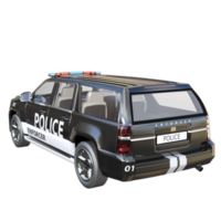 voiture de police rendu 3d png