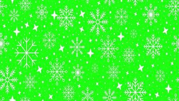 Seamless pattern with snowflakes. Winter background with snowflakes. Loop animation 4K video