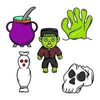 Halloween character illustration vector bundle