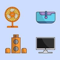 Bundle vector illustration of household tools