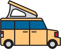 dessin de contour de camping-car png