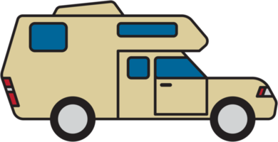 dessin de contour de camping-car png