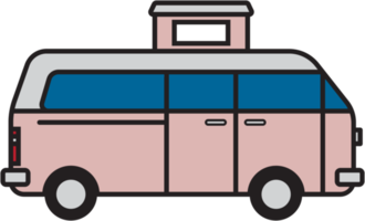 dessin de contour de camping-car png