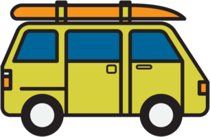 dessin de contour de camping-car png